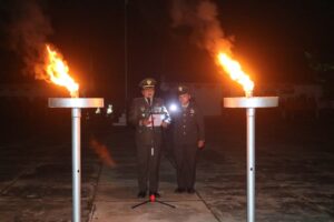 Dandim 0416/Bute Pimpin Apel Kehormatan dan Renungan Suci di TMP Satria Negara