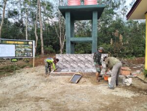 Satgas TMMD Kodim 0416/Bute Bantu Atasi Kesulitan Air Bersih Warga Talang Silungko