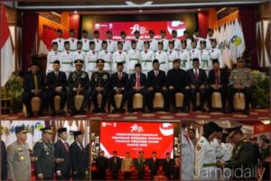 Danrem 042/Gapu Hadiri Pengukuhan Paskibra Tingkat Provinsi Jambi Tahun 2023