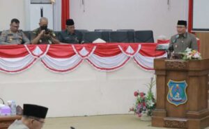 Wabup Tanjab Barat Hadiri Rapat Paripurna Penyampaian Nota Pengantar 2 Raperda Inisiatif tentang Pajak Daerah