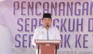 Bupati Tanjab Barat Resmikan Kegiatan Pencanangan Bulan Serengkuh Dayung Serentak ke Tujuan Tahun 2023