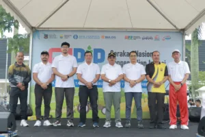 Bupati Tanjab Barat Hadiri Senam Santai Pada Kegiatan Gerakan Nasional Pengendalian Inflasi Pangan