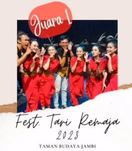 Penguasa Podium Festival Tari Kreasi Remaja Tahun 2023 di Taman Budaya Jambi