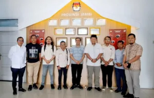 IJTI Jambi Jaga Silaturahmi, Untuk Turut Sukseskan Pemilu 2024 Dengan KPU Provinsi Jambi