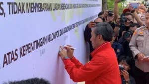 Ciptakan Pemilu Damai, Ketua DPRD Jambi Penandatanganan Deklarasi Pemilu Damai