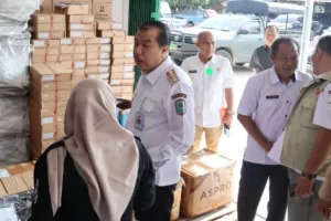Pantau Gudang Logistik KPU di Waskita Karya, H Mukti Pastikan Merangin Siap Gelar Pemilu 2024
