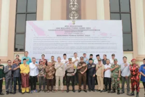 Sekda Tanjab Barat Ikuti Ikuti Apel Kebangsaan dan Deklarasi Damai