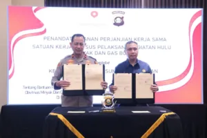 Jaga dan Tegakkan Hukum Obvitnas Hulu Migas di Sumsel, SKK Migas dan Polda Sumsel Teken PKS