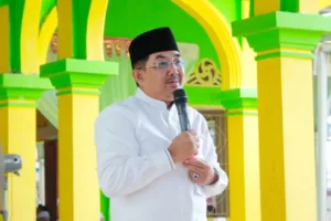 Bupati Tanjab Barat Hadiri Haul Sulthonul Aulia Syekh Abdul Qodir Al-Jailani di Masjid Al-Ikhlas Desa Kuala Indah