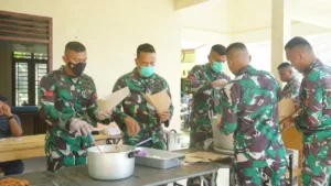 Bantu Warga Terdampak Banjir, Kodim 0416/Bute Dirikan Dapur Umum