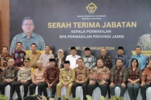 Bupati Tanjab Barat Hadiri Sertijab Kepala Perwakilan BPK RI Perwakilan Provinsi Jambi