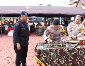Kapolda Bersama Wakapolda Jambi, Disaksikan Dansat Brimob Polda Jambi Resmikan Tower Latihan