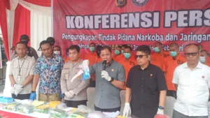 Polda Jambi Amankan Narkoba Senilai Belasan Miliar Rupiah dan Kurir Jaringan Malaysia
