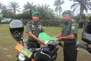 Kodim 0415/Jambi Distribusikan 110 Unit Sepeda Motor Babinsa Bantuan Dari Kemenhan RI