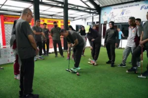 Jalin Silaturahmi, Pendam II/Swj Bersama Dinas Perkim Sumsel Galakkan Gate Ball
