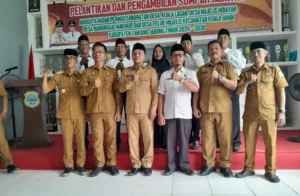 Sekda Sapril Lantik BPD 4 Desa di Kuala Jambi