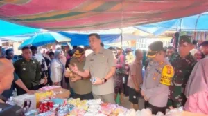 Jelang Lebaran, Pabung Muaro Jambi Bersama Rombongan Pj Bupati Sidak ke Pasar Sengeti