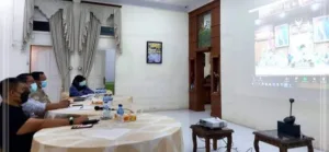 Sekda Tanjab Timur Ikuti Apel Siaga Pengamanan Pasokan Harga Pangan Melalui Vicon