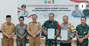 PJ Bupati Kerinci Teken Naskah Perjanjian Hibah Pengamanan PILKADA Tahun 2024
