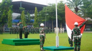 Perkokoh Nilai Patriotisme, Korem 042/Gapu Gelar Upacara Bendera