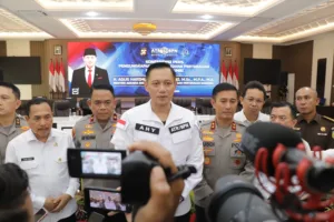 Kapolda Jambi Dampingi Menteri ATR/BPN RI Konferensi Pers Ungkap Kasus Pertanahan di Jambi