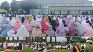 Antusiasme Warga dan TNI dalam Perayaan Idul Adha di Jambi