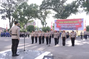 Kapolda Jambi Pimpin Upacara Kenaikan Pangkat 120 Personel