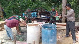 Kolaborasi TNI – Polri dan Masyarakat dalam TMMD ke-121 di Jambi