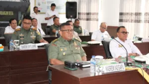 Kasrem 042/Gapu Ikuti Rakornis TMMD Ke-121 Tahun 2024 Melalui Video Conference