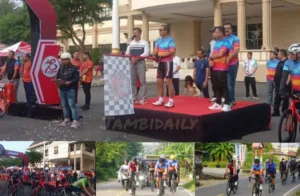 Wujud Sinergitas TNI-Polri, Danrem 042 Gapu Hadiri Pelepasan Kejuaraan Balap Sepeda Kapolda Cup Bhayangkara Siginjai Presisi 2024