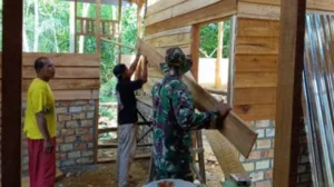 Menjelang Pembukaan TMMD ke-121, Kodim 0415/Jambi Kebut Penyelesaian RTLH di Desa Suka Maju 