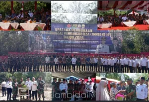 Kasrem 042/Gapu Hadiri Pembukaan TMMD ke-121 Kodim 0415/Jambi di Desa Sukamaju