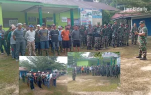 Semangat Kebersamaan TNI dan Warga: Melangkah Bersama dalam TMMD ke-121 di Desa Sukamaju