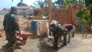 Pembangunan Rumah Layak Huni untuk Mbah Ngatini di TMMD Kodim Jambi Terus Berlanjut