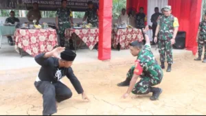 Dandim 0415/Jambi Tampilkan Keahlian Pencak Silat pada Kunjungan Tim Wasev TMMD