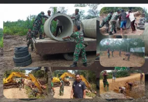 Semangat Gotong Royong Warnai Kegiatan TMMD Kodim Jambi di Tiga Desa