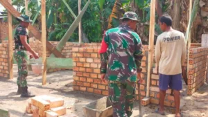 Pembangunan Rumah Tidak Layak Huni Program TMMD Kodim Jambi Terus Berlanjut