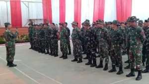 Satgas TMMD Gelar Apel Pagi Membangun Sinergi dan Kepedulian di Desa Sukamaju