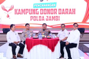 Polda Jambi Resmi Dicanangkan PMI Sebagai Kampung Donor Darah