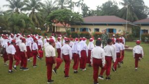 Satgas TMMD Ke-123 Kodim 0416/Bute Latih Disiplin Siswa SD Melalui PBB