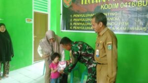 Satgas TMMD Kodim 0416/Bute Bantu Cegah Stunting di Desa Teluk Kuali: Harapan Baru untuk Generasi Sehat