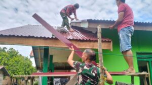 Satgas TMMD Ke-123 Kodim 0416/Bute dan Warga Bergotong Royong Wujudkan Hunian Layak