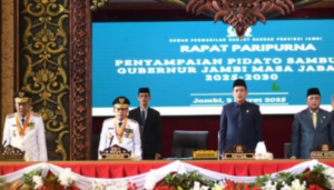 Ketua DPRD Jambi Pimpin Rapat Paripurna Pidato Pertama Gubernur Jambi dan Wakil