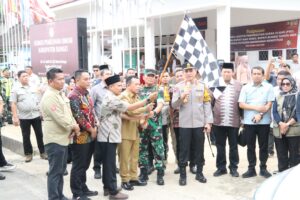 Kapolda Jambi Ikuti Pelaksanaan Pelepasan Distribusi Logistik PSU di KPU Bungo