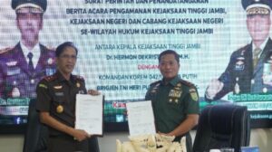 Sinergi TNI dan Kejaksaan di Jambi Diperkuat Lewat Penandatanganan Pengamanan
