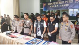 Polresta Kota Jambi Bersama Ditreskrimum Polda Jambi Berhasil Ungkap Kasus Pembunuhan Anggota Polisi
