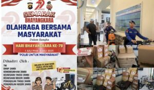 Semarak Hari Bhayangkara ke-79, Polda Jambi Gelar Olahraga Bersama Masyarakat