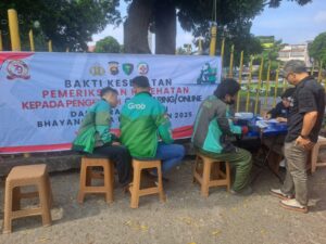 Bid Dokkes Polda Jambi Gelar Layanan Kesehatan Gratis untuk 1.600 Pengemudi Ojol