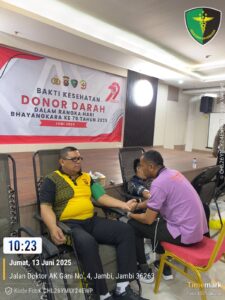 Sambut HUT Bhayangkara ke-79, Polda Jambi Gelar Donor Darah
