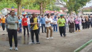 Bupati H M Syukur Pimpin Senam Jumat Sehat di RTH Ps Bawah